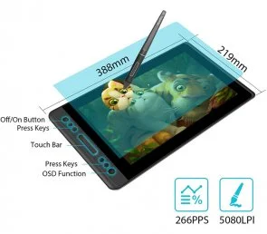 Фото: Графічний монітор Huion Kamvas Pro 13 + рукавичка (PRO13) № 4 | KTC