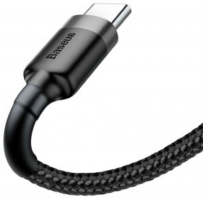 Кабель Baseus Cafule 2A AM / Type-C 2m Grey/Black (CATKLF-CG1)