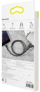 Фото: Кабель Baseus Cafule 2.4A AM / Lightning 1m Black (CALKLF-BG1) № 8 | KTC