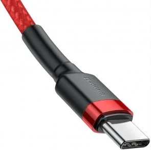 Фото: Кабель Baseus Cafule 60W 3A CM / CM 2m Red (CATKLF-H09) № 3 | KTC