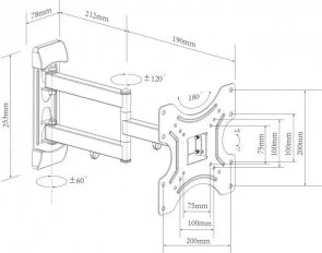 Фото: Кронштейн CHARMOUNT TV-22 Black № 6 | KTC