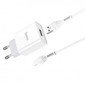 Фото: Зарядний пристрій Hoco C81A Asombroso White with AM/MicroUSB (C81A +Micro) № 3 | KTC