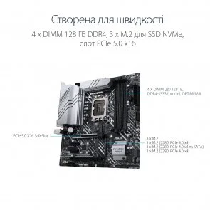Фото: Материнська плата ASUS PRIME Z690M-PLUS D4 № 5 | KTC