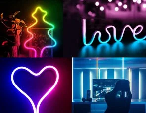 Фото: Гірлянда Twinkly Smart LED Flex RGB, гнучкий контур, IP20, довжина 2м, кабель білий № 6 | KTC