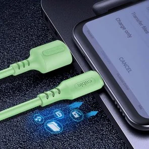Фото: Кабель ColorWay Soft Silicone 2.4A AM / Micro USB 1m Green (CW-CBUM042-GR) № 5 | KTC