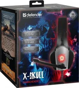 Фото: Гарнітура Defender X-Skull Black/Gray (64585) № 8 | KTC