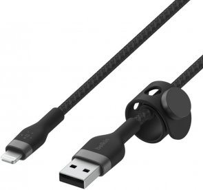 Кабель Belkin Braided Silicone AM / Lightning 1m Black (CAA010BT1MBK)