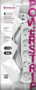Фото: Мережевий фільтр Defender E530 5/3m White (99230) № 4 | KTC