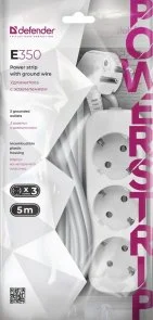 Фото: Мережевий фільтр Defender E350 3/5m White (99223) № 3 | KTC