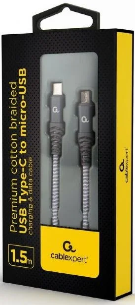 Фото: Кабель Cablexpert Type-C / Micro USB 1.5m (CC-USB2B-CMMBM-1.5M) № 2 | KTC