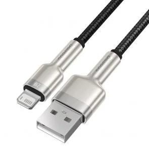 Фото: Кабель Baseus Cafule Series Metal 2.4A AM / Lightning 2m Black (CALJK-B01) № 3 | KTC