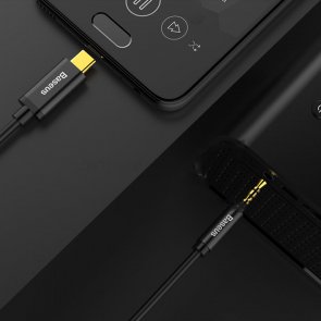 Кабель Baseus Yiven M01 Type-C / Jack 3.5mm 1.2m Black (CAM01-01)
