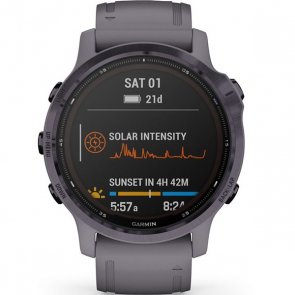 Смарт годинник Garmin Fenix 6S Pro Solar Edition Amethyst Steel with Shale Gray Band (010-02409-15)