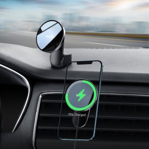 Кріплення для мобільного телефону Baseus Big Energy Car Mount Wireless Charger Black (WXJN-01)