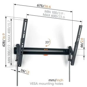 Фото: Кронштейн Vogels TVM 3613 Black (3836130) № 2 | KTC