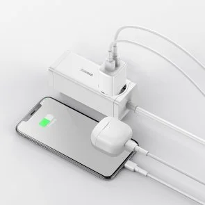 Фото: Зарядний пристрій Baseus Compact Charger 2U 10.5W White (CCXJ010202) № 6 | KTC