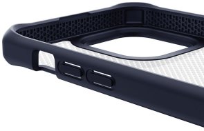 Чохол iTSkins for iPhone 14 Pro HYBRID R TEK Deep blue and Transparent (AP4X-HBTEK-DBTR)