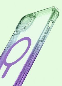 Чохол iTSkins for iPhone 14 Plus SUPREME R PRISM with MagSafe light green and light purple (AP4R-SUPMA-LGLP)