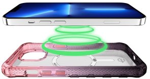Чохол iTSkins for iPhone 14 Pus SUPREME R PRISM with MagSafe light pink and grey (AP4R-SUPMA-LPGR)