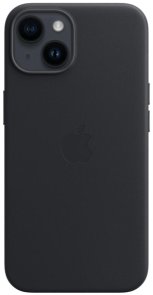 Чохол Apple for iPhone 14 - Leather Case with MagSafe Midnight (MPP43ZE/A)