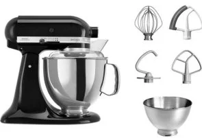 Фото: Планетарний міксер KitchenAid Mixer title-head 4.8L Artisan with extra accessories 5KSM175PS Black (5KSM175PSEOB) № 5 | KTC