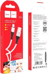 Фото: Кабель Hoco X72 Creator Silicone 3A AM / Type-C 1m White (X72_WHite) № 2 | KTC