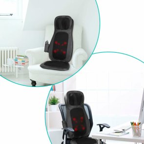 Масажна накидка на крісло Naipo Neck and Back з підігрівом і вібрацією MHBK-C2030 (Black)