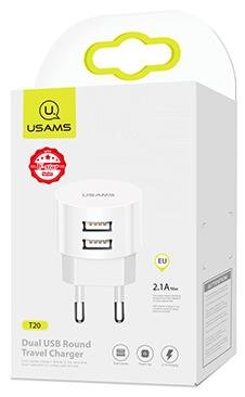 Зарядний пристрій Usams US-CC080 T20 White (CC80TC01)