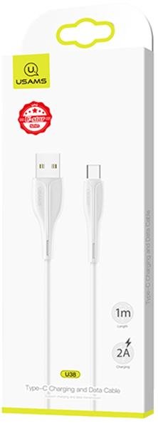 Кабель Usams US-SJ372 U38 2A AM / Type-C 1m White (SJ372USB02)