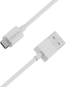 Кабель BOROFONE BX22 Bloom 2.4A AM / Micro USB 1m White (BX22MW)