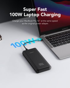 Батарея універсальна Veger T100 20000mAh 100W Black (6970453555461)