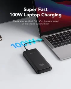 Фото: Батарея універсальна Veger T100 20000mAh 100W Black (6970453555461) № 3 | KTC