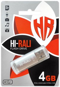 Флешка USB HI-Rali Rocket Series 4GB Silver (HI-4GBVCSL)