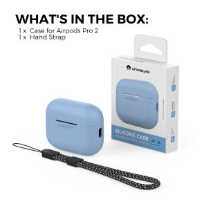 Чохол for AirPods Pro 2 - Silicon Case DELIDIGI Sky blue