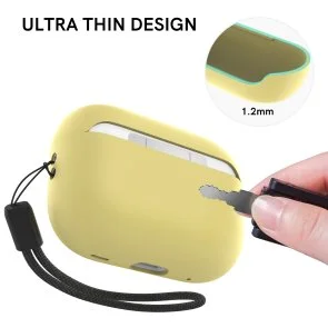 Фото: Чохол for AirPods Pro 2 - Silicon Case Two Parts Yellow № 2 | KTC