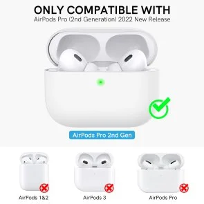 Фото: Чохол for AirPods Pro 2 - Silicon Case Two Parts White № 3 | KTC