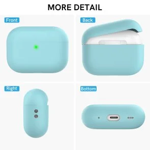 Фото: Чохол for AirPods Pro 2 - Silicon Case Two Parts Green № 4 | KTC
