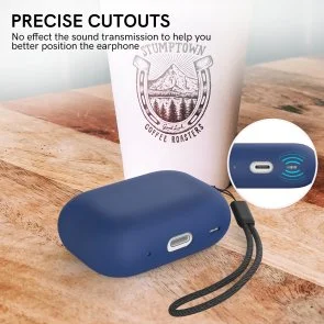 Фото: Чохол for AirPods Pro 2 - Silicon Case Two Parts Midnight blue № 5 | KTC