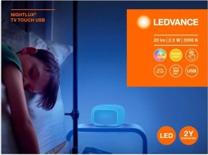 Нічник Osram Ledvance Nightlux Touch LED 2.5W Retro TV micro-USB RGBW (4058075602137)