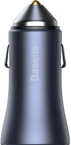 Фото: Автомобільний зарядний пристрій Baseus Golden Contactor Pro Dual Car Charger U/C 40W DarkGray (CCJD-0G) № 4 | KTC