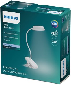 Лампа Philips LED Reading Desk lamp Donutclip White (929003179707/9290031797)