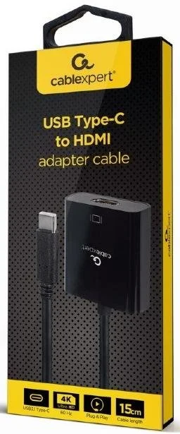 Фото: Перехідник Cablexpert Type-C to HDMI Black (A-CM-HDMIF-04) № 2 | KTC