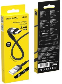 Кабель BOROFONE BX34 AM / Micro USB 1m 2.4A Black (BX34MB)