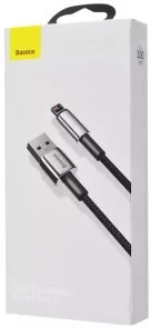 Фото: Кабель Baseus Tungsten Gold 2.4A AM / Lightning 2m Black (CALWJ-A01) № 3 | KTC