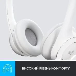 Фото: Гарнітура Logitech H390 USB Off White (981-001286) № 8 | KTC