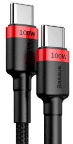 Кабель Baseus Cafule PD 2.0 100W Type-C / Type-C 2m Red (CATKLF-AL91)