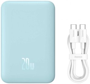 Батарея універсальна Baseus Magnetic Mini Wireless Fast Charge 10000mAh 20W Blue (PPCX030003)