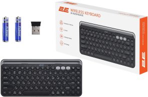 Клавіатура компактна 2E KS250 Wireless Black (2E-KS250WBK)