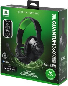  Гарнітура JBL Quantum 360X Wireless for Xbox Black (JBLQ360XWLBLKGRN)