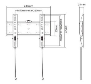 Кронштейн Gembird WM-42F-01 Black